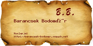 Barancsek Bodomér névjegykártya
